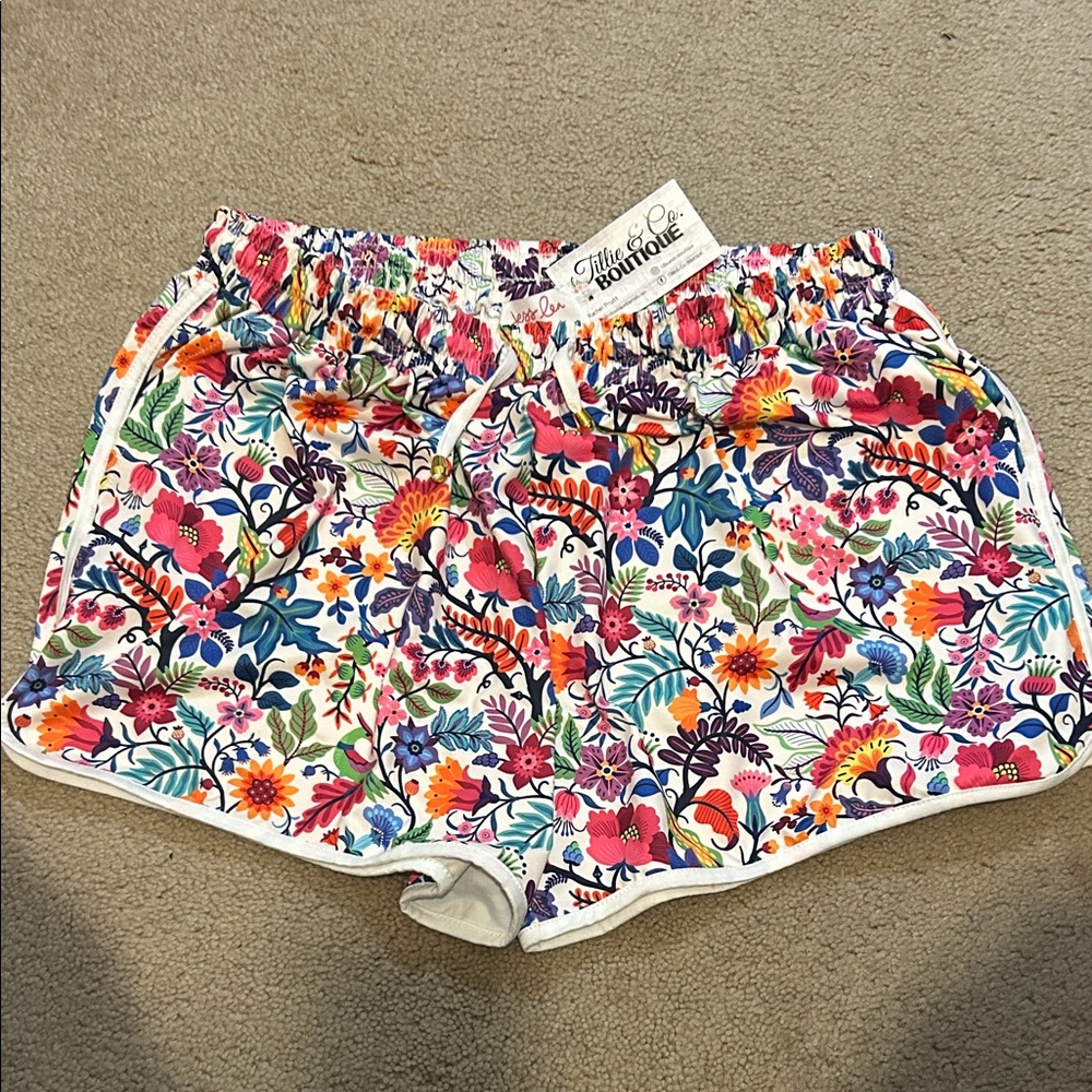 Floral Athletic Shorts for Women